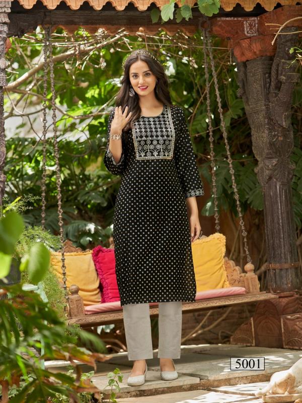 Viyaa Poshak Vol 5 Fancy Plus Size Rayon Designer Kurti Collection